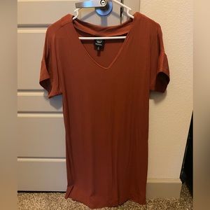 Bobeau Sz Sm Burnt Orange Shift Dress
